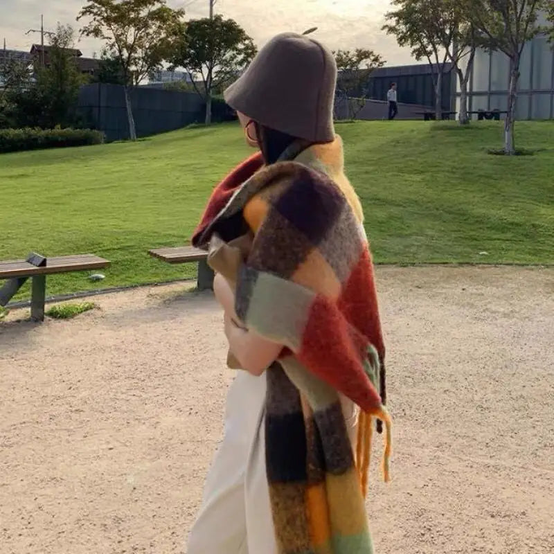 Winter Thick Warm Scarf Women Cashmere Shawl and Wraps Pashmina Neckerchief Female Long-Dollar Bargains Online Shopping Australia