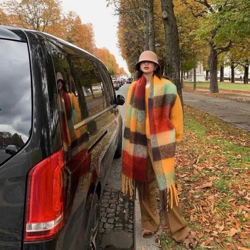 Winter Thick Warm Scarf Women Cashmere Shawl and Wraps Pashmina Neckerchief Female Long-Dollar Bargains Online Shopping Australia