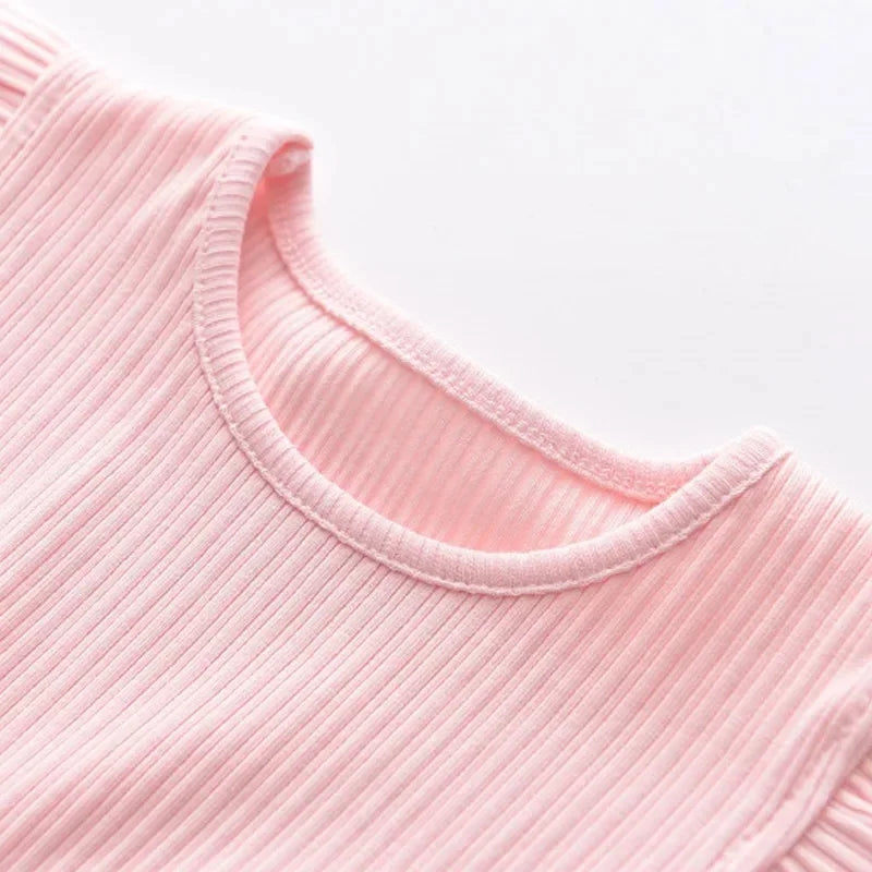 Flying Sleeve Girls Colorful Dress Summer Kids Rainbow Mesh Party Dresses Children Clothing Outfits