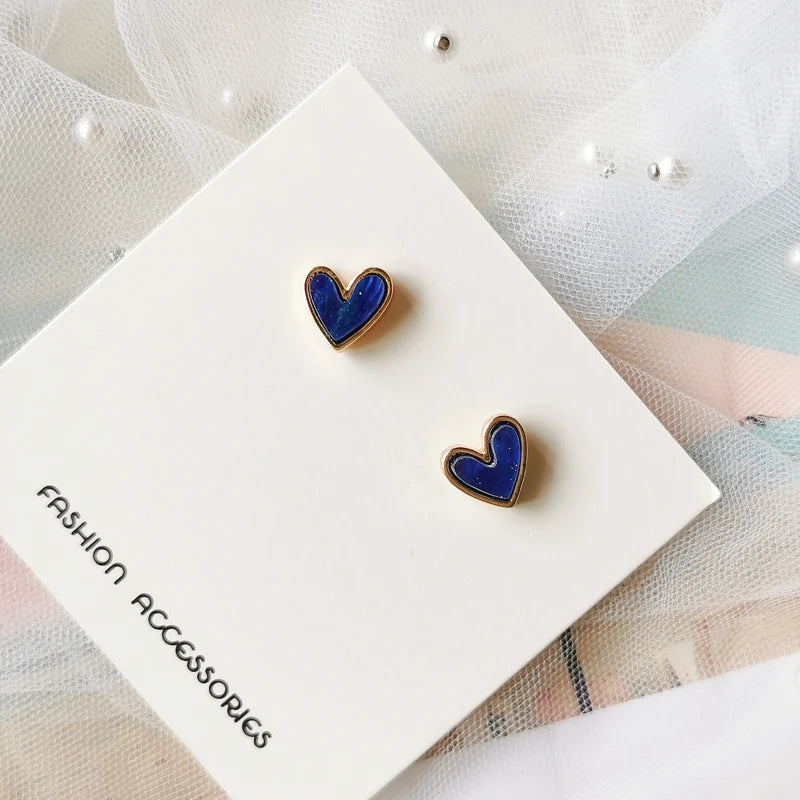 Red Heart Stud Earring Women Metal Gold Color Eye Heart Lips Wedding Statement Earrings Fashion Party Jewelry-Dollar Bargains Online Shopping Australia