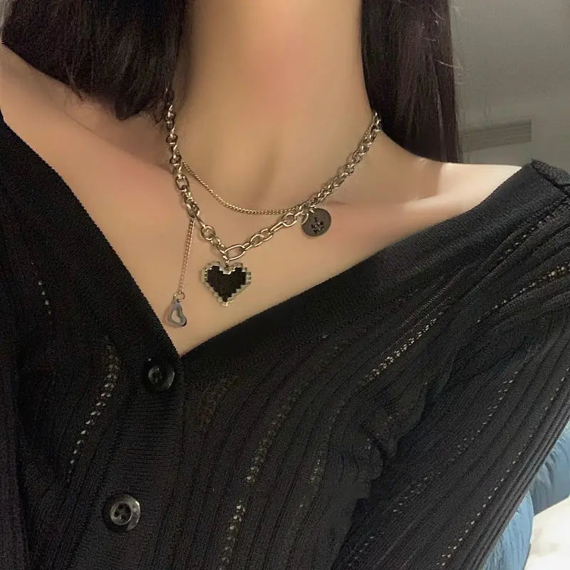 Multilayer Hip Hop Long Chain Necklace For Women Men Jewelry Gifts Key Cross Pendant Necklace Accessories-Dollar Bargains Online Shopping Australia