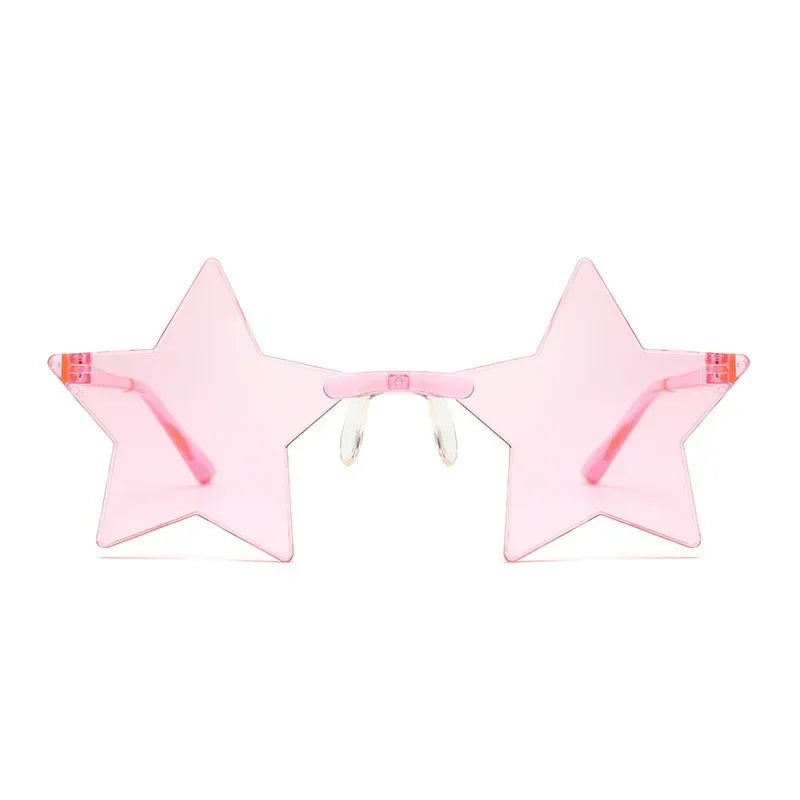 Star Sunglasses Ocean Color Frameless Personality Dazzle Ball Sun Candy Color One Mirror-Dollar Bargains Online Shopping Australia