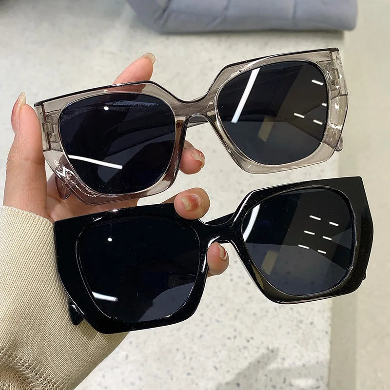 Vintage Brand Designer Polygon Sunglasses Women For Men Fashion Sun Glasses Trendy Punk Ladies Orange Big Shades-Dollar Bargains Online Shopping Australia