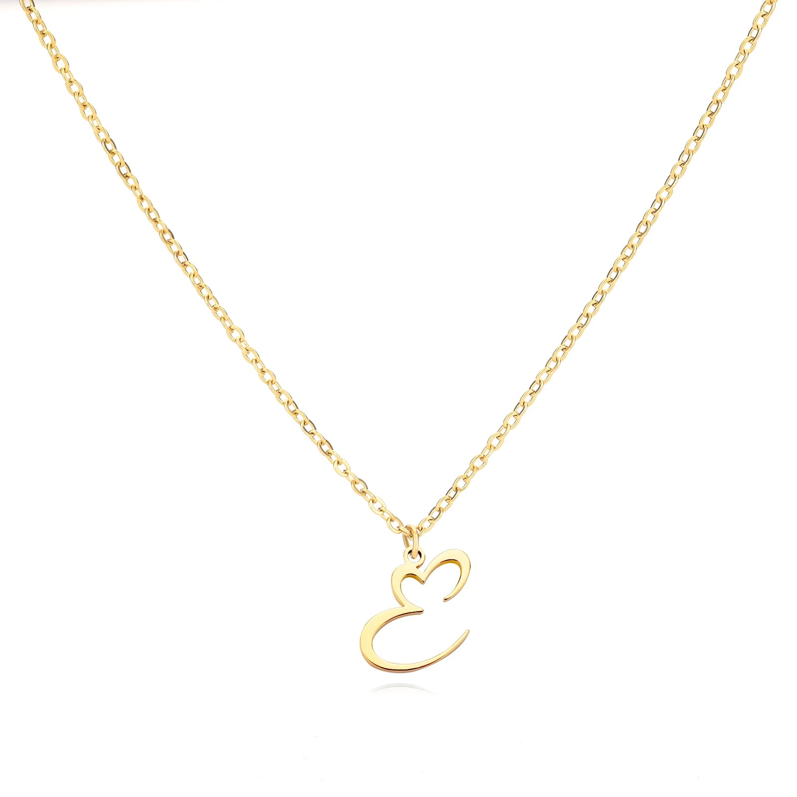 Heart Initial Letter Necklace for Women Gold Color Stainless Steel Necklace Jewelry Wedding Birthday-Dollar Bargains Online Shopping Australia