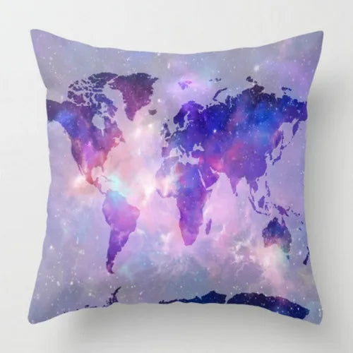 Nordic sofa cushion cover plush pillow cover purple pattern cushion cover living room office nap pillow cover-Dollar Bargains Online Shopping Australia