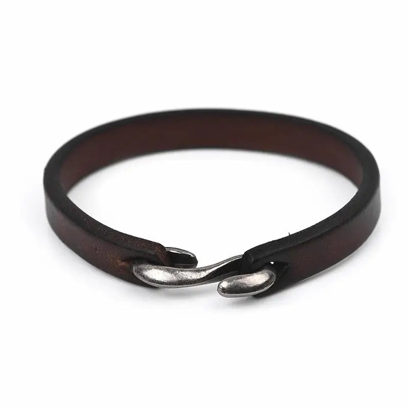 Genuine Leather Wrap Cord Cuff Bracelet For Hand Wrist Wristband Men Woman Punk Bangle Couple Jewelry Gift-Dollar Bargains Online Shopping Australia