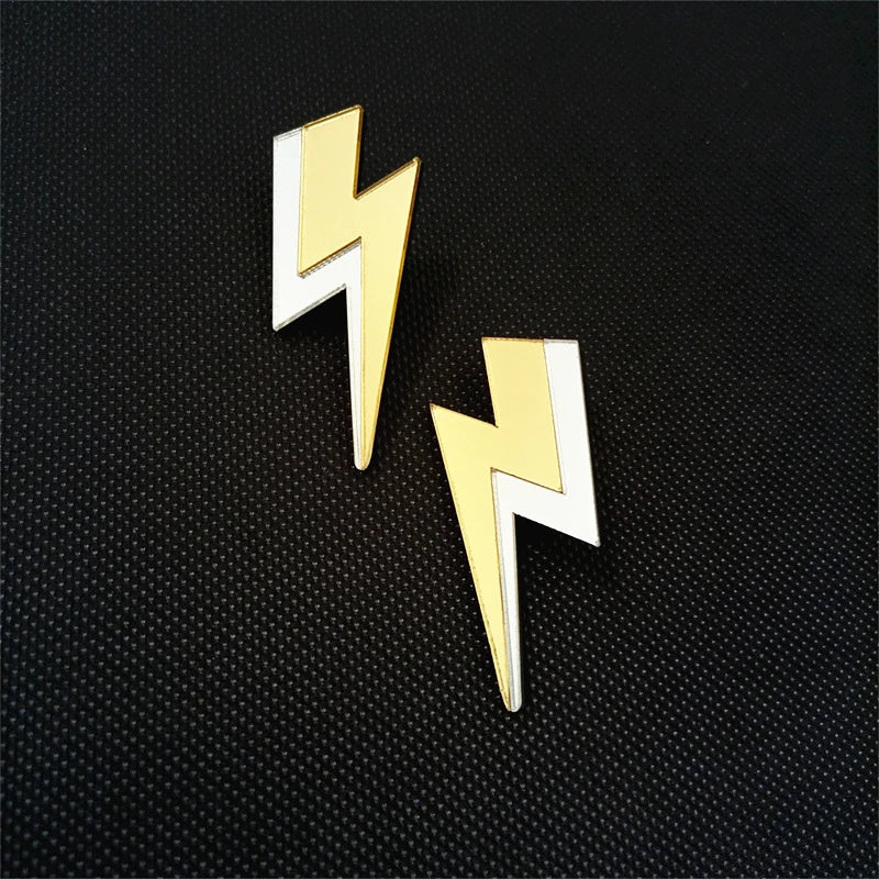 Glitter Lightning Acrylic Stud Earrings For Women Multicolor Jewelry Mirror Trendy Fashion Summer Classic Accessories-Dollar Bargains Online Shopping Australia
