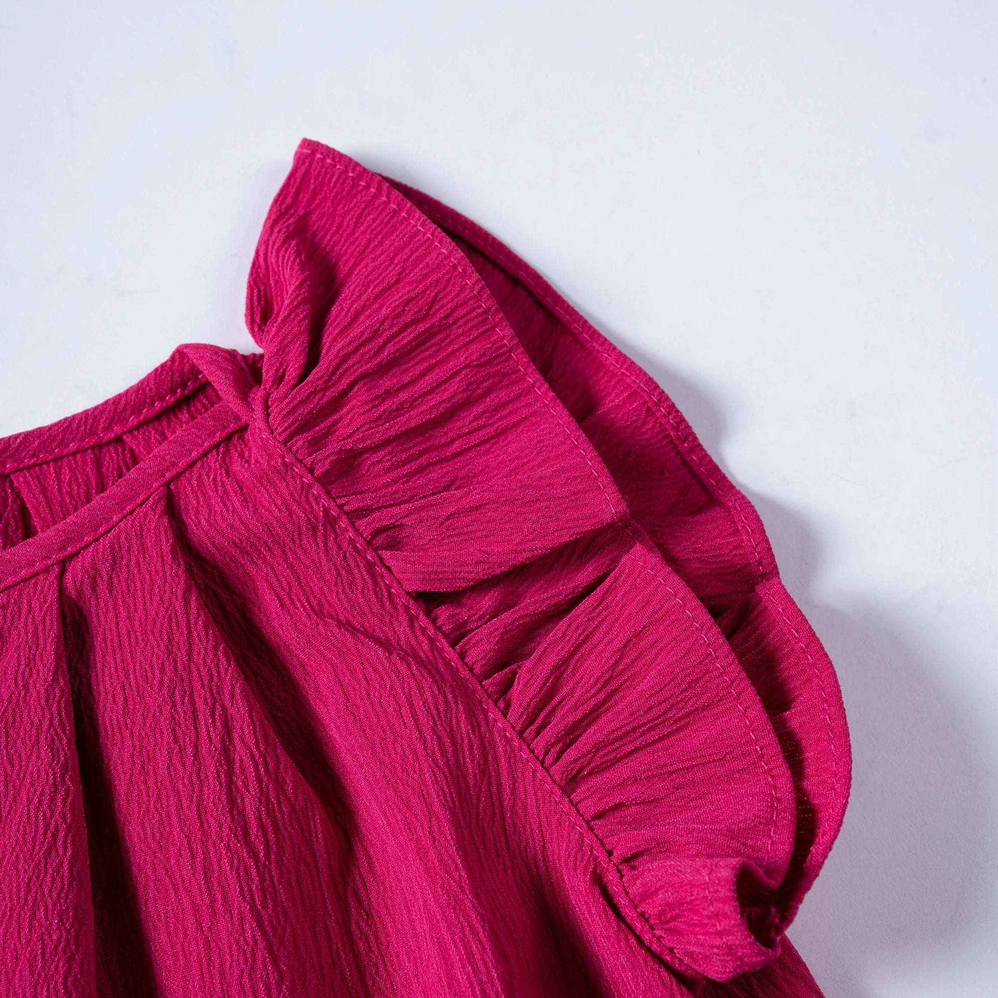 Girl Korean Casual Dresses Summer Infant Girls Solid Dress Cute and Sweet Little Flying Sleeves Sleeveless Dress