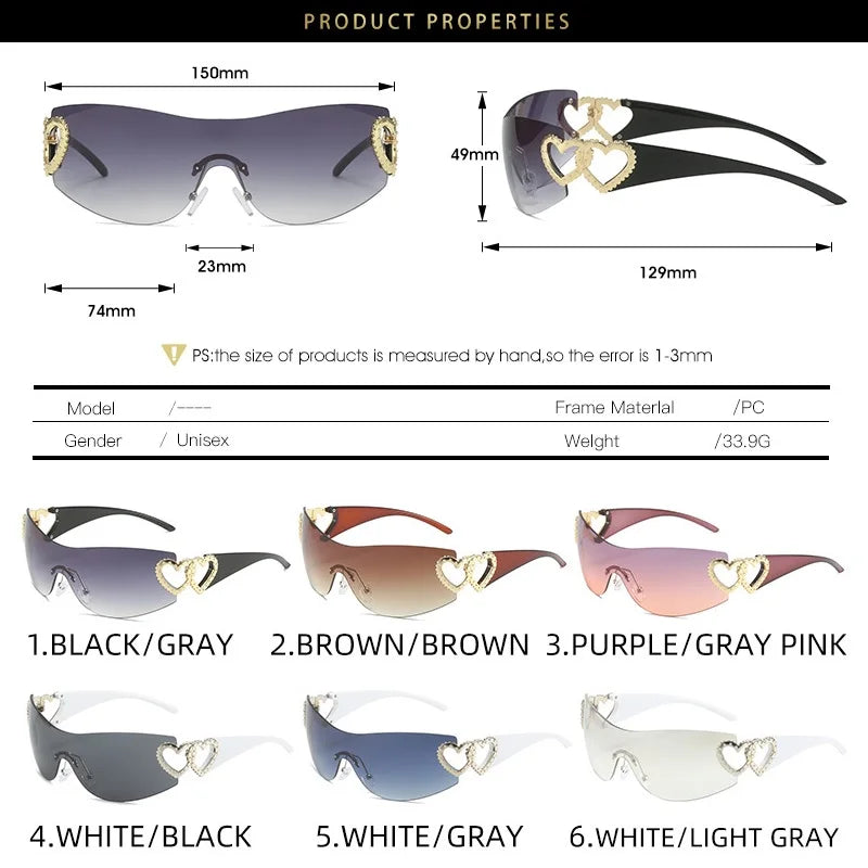 Fashion Designer Sunglasses Women y2k Sunglasses Woman Shade Pink glasses Goggle-Dollar Bargains Online Shopping Australia