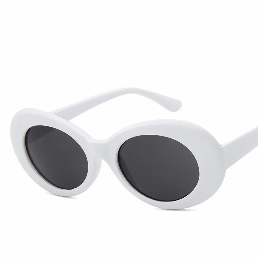 2024 Goggle Glasses Oval Sunglasses Ladies Trendy Hot Vintage Retro Sunglasses Women's White Black Eyewear UV-Dollar Bargains Online Shopping Australia