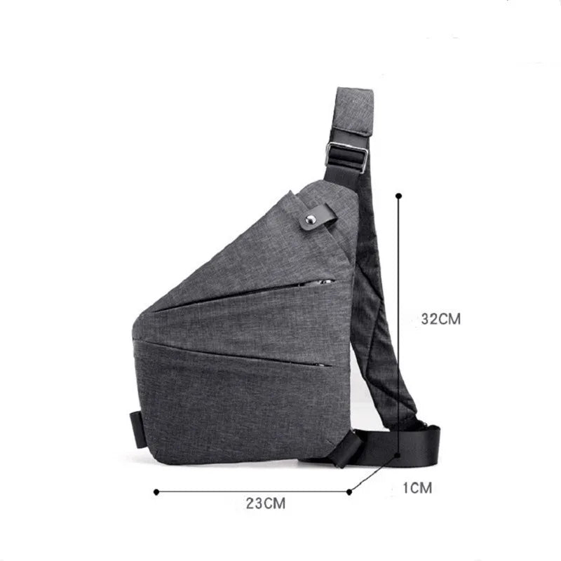 Men Ultra Thin Anti-Theft Small Chest Bag Cross Body Bags Male One Shoulder Sling Bag For Travel Boy Sports Bag