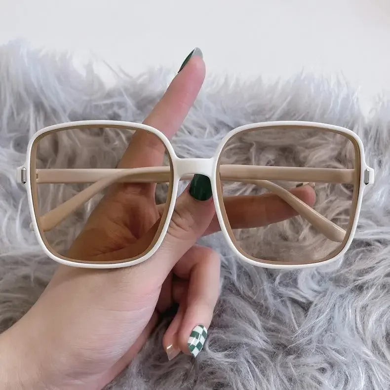 Gradient Sunglasses Female Ins Big Box Fashion Retro Square Sunglasses-Dollar Bargains Online Shopping Australia
