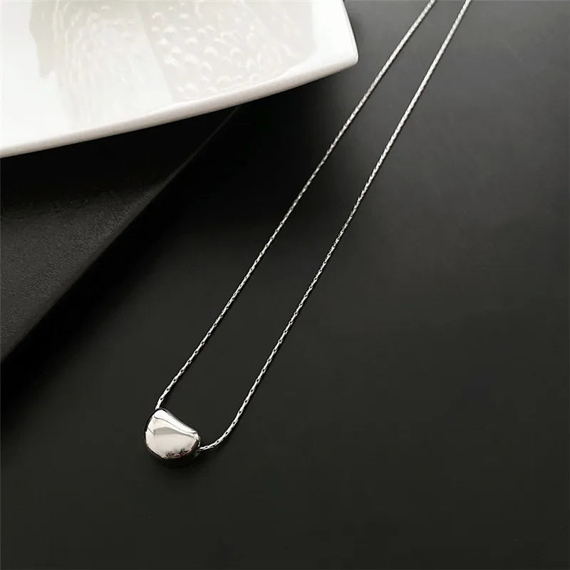 Stainless Steel Necklaces Black Exquisite Minimalist Square Pendant Choker Chains Fashion Necklace For Women Jewelry Party Gifts-Dollar Bargains Online Shopping Australia