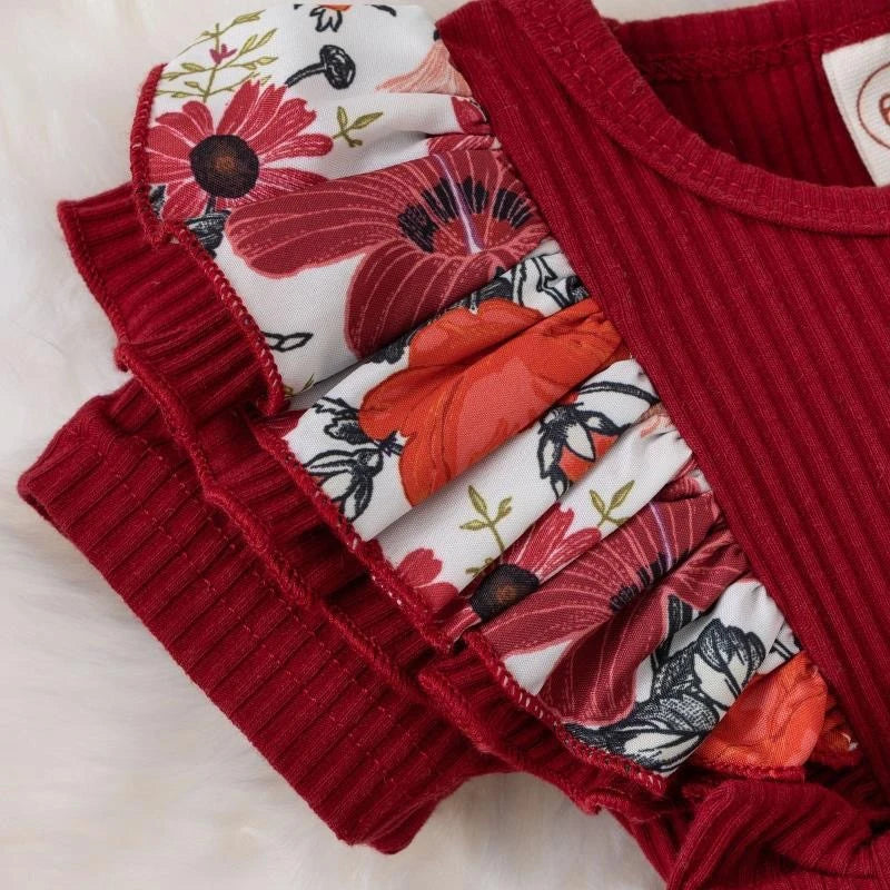 Summer Baby Girl Dress With Bowknot Striped Jumpsuit Cotton Dress For Newborn Floral Clothes Baby Crawling Clothes-Dollar Bargains Online Shopping Australia