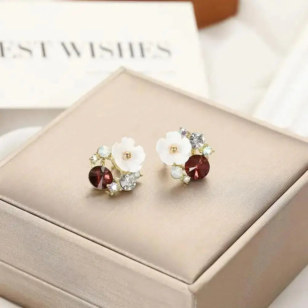 925 Silver Needle Korean Fashion Imitation Pear Earrings For Women Jewelry Luxury Women's Heart Stud Earrings-Dollar Bargains Online Shopping Australia