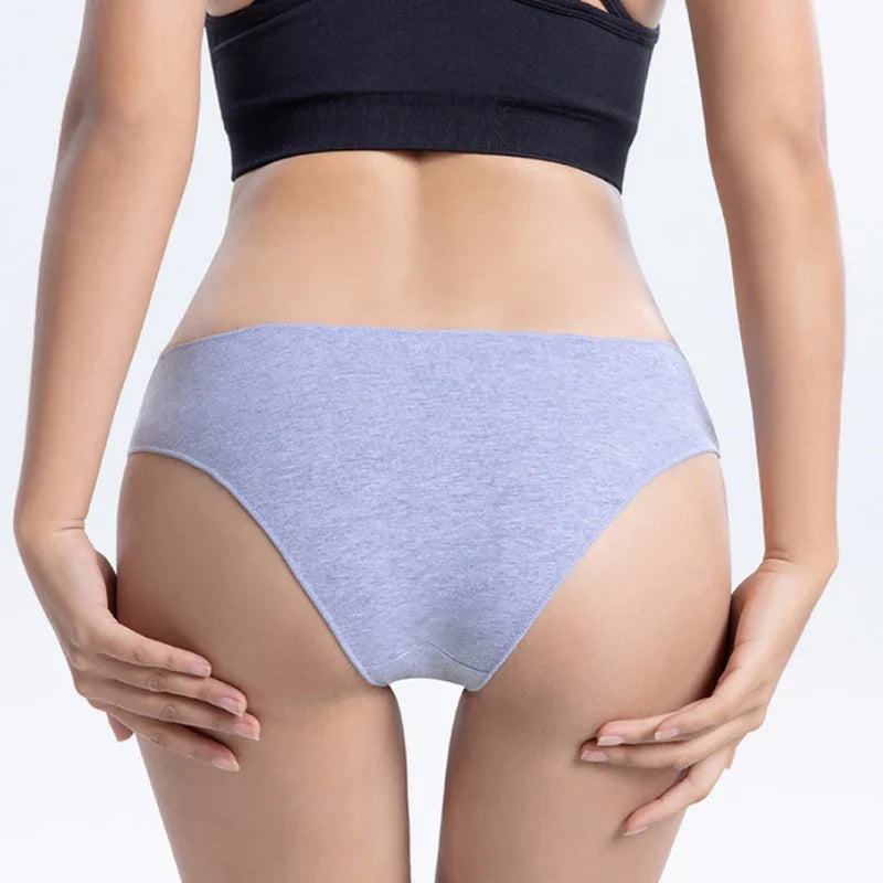 3Pcs Cotton Underwear Seamless Panties For Women Low Rise Briefs Female Solid Color Comfort Pantys Breathable Lingerie