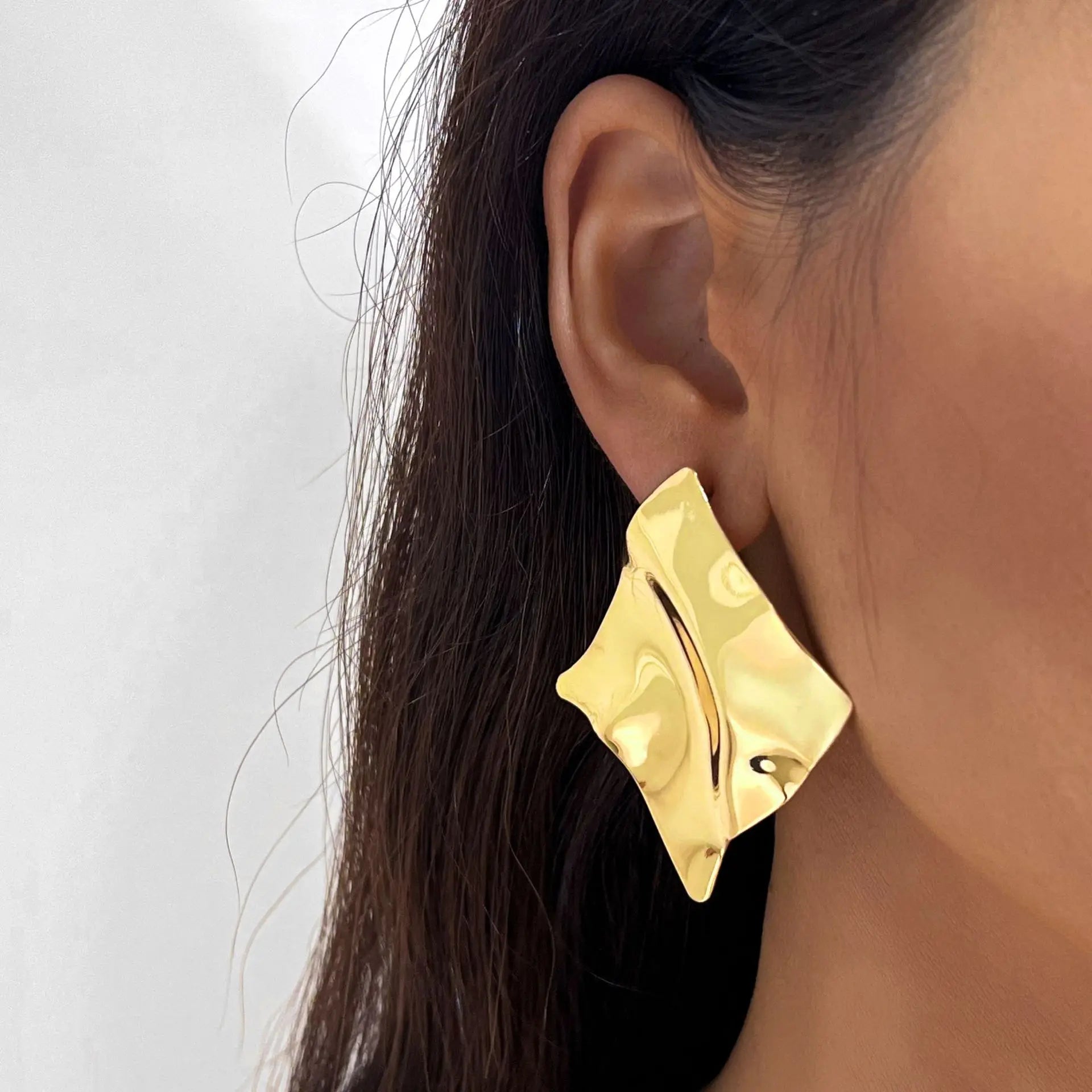 Exaggerated Irregular Lines Big Dangle Earrings for Women Minimalist Asymmetric Twisted Personalized Accessories Fashion Jewelry-Dollar Bargains Online Shopping Australia
