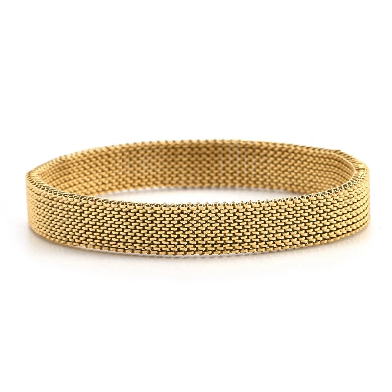 Stainless Steel Jewelry Elastic Spring Wrist Band Stretch Mesh Bracelets Unique Colorful Bangles-Dollar Bargains Online Shopping Australia