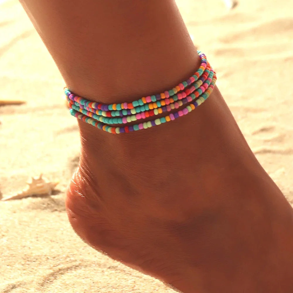 Bohemia Beads Ankle Bracelet Body Jewelry Summer Handmade Beach Anklets For Women Waistchain Foot Chain Girls Accessories Gifts-Dollar Bargains Online Shopping Australia