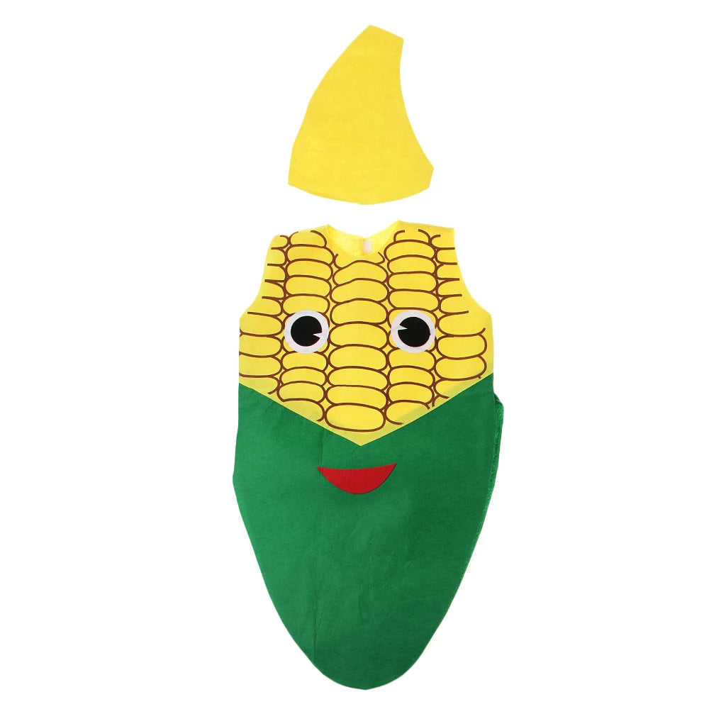 Kids Carrot Costume Non-woven Fabric Vegetable Outfit Party Fancy Dress-Dollar Bargains Online Shopping Australia