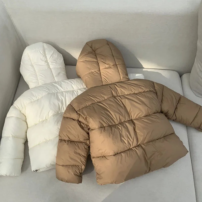 Winter Kids Parkas Korean Style Girls Fur Coat Hoodie Boys Thicken Outerwear-Dollar Bargains Online Shopping Australia
