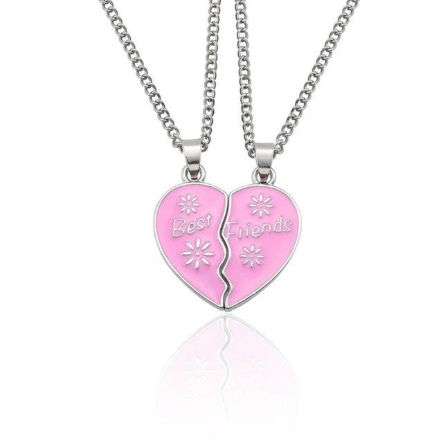 Best Friend Necklace 2-Piece Pendant Necklace Good Friend Forever Necklace Choker Friendship BFF Men And Women Jewelry Gift-Dollar Bargains Online Shopping Australia