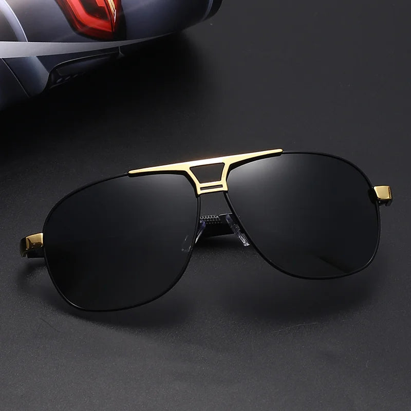 Male Vintage Black Pilot Sunglasses Luxury Men's Polarized Sunglasses Driving Sun Glasses for Men Women Brand Designer Eyewear-Dollar Bargains Online Shopping Australia