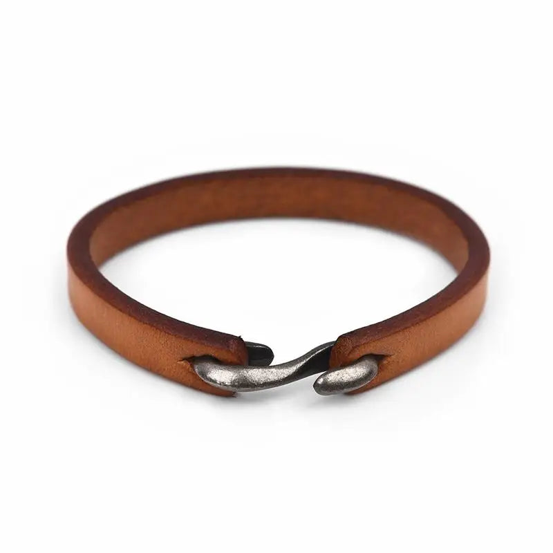 Genuine Leather Wrap Cord Cuff Bracelet For Hand Wrist Wristband Men Woman Punk Bangle Couple Jewelry Gift-Dollar Bargains Online Shopping Australia