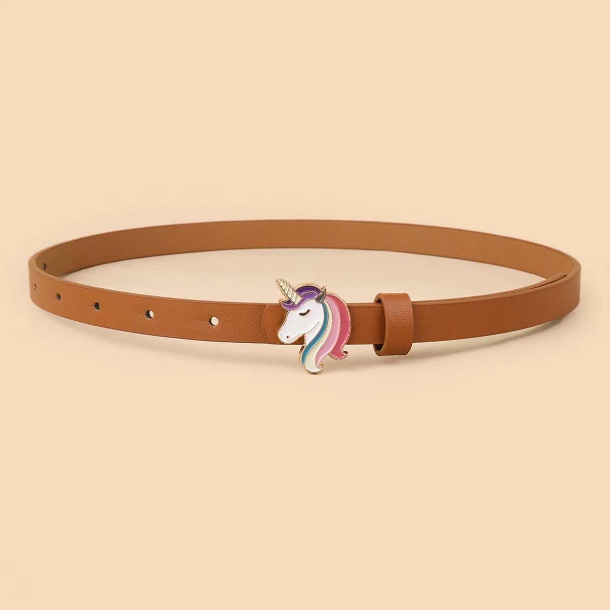 Unicorn Pony Buckle Thin Belt for Boys and Girls Universal for Kids-Dollar Bargains Online Shopping Australia