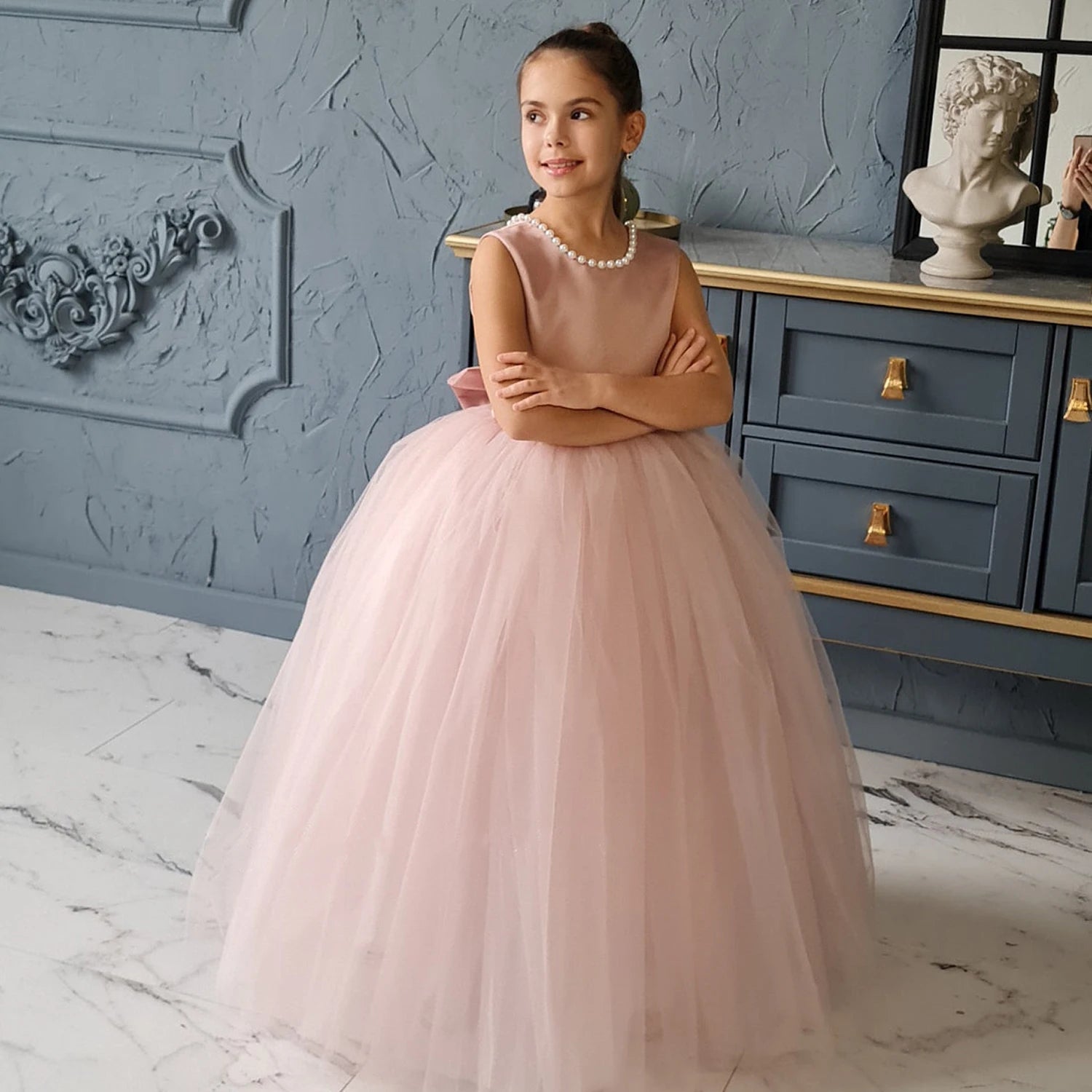 Girls Dress Lace Princess Pageant Birthday Party First Communion Gowns Bridesmaid Flower Girl Dresses For Wedding-Dollar Bargains Online Shopping Australia