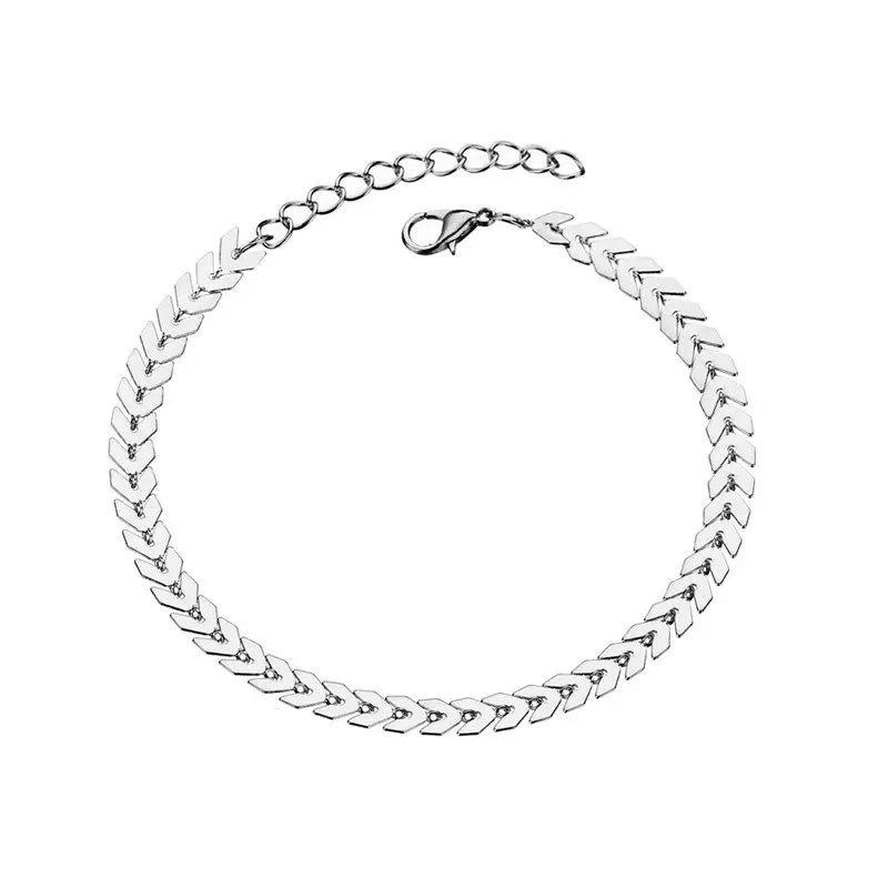 Silver Color Double Heart Anklet for Women Bling Hollow Out Love Foot Ankle Leg Bracelet Chain Jewelry-Dollar Bargains Online Shopping Australia