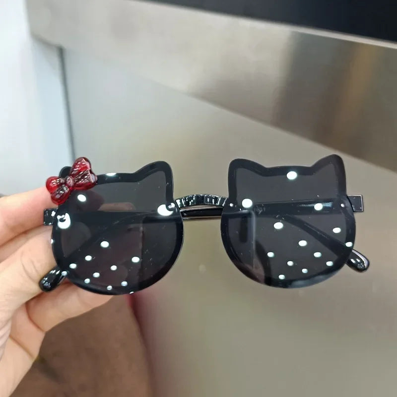 Children Cute Kitty Sunglasses Acrylic Bow Outdoor UV Protection Sun Glasses Baby Girls Classic Kids Boy UV400 Eyewear-Dollar Bargains Online Shopping Australia