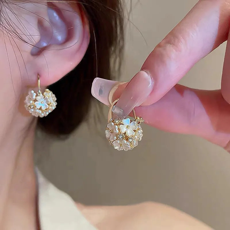 Simple Temperament Circle Pearl Earrings Fashion Small Versatile Earrings Women's Jewelry-Dollar Bargains Online Shopping Australia