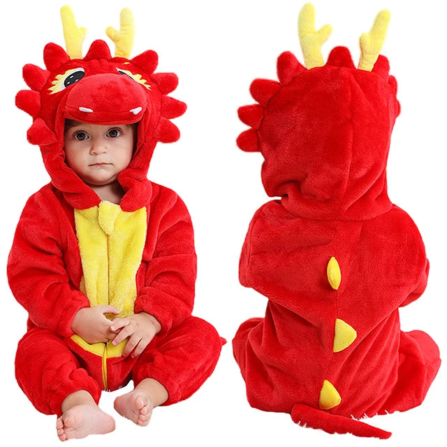 Halloween Baby Rompers Winter Hooded Flannel Toddler Infant Clothes Overall Bodysuits Jumpsuit Costume-Dollar Bargains Online Shopping Australia