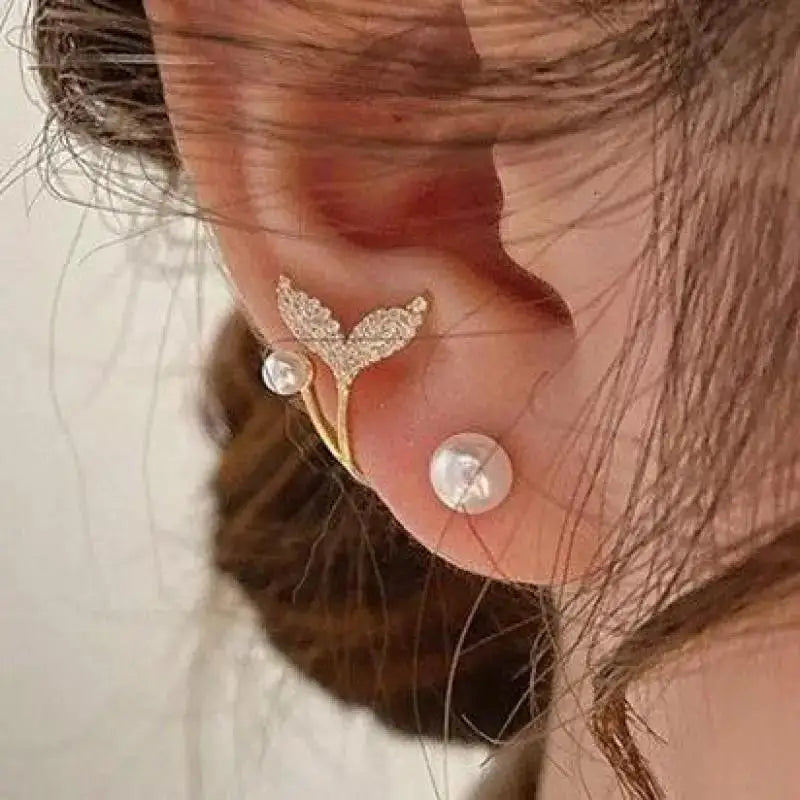 925 Silver Needle Korean Fashion Imitation Pear Earrings For Women Jewelry Luxury Women's Heart Stud Earrings-Dollar Bargains Online Shopping Australia
