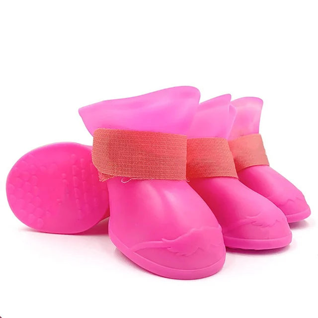 4Pcs Pet WaterProof Rainshoe Anti-slip Rubber Boot For Small Medium Large Dogs Cats Outdoor Shoe Dog Ankle Boots Pet Accessories-Dollar Bargains Online Shopping Australia