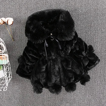 Baby Girls Jacket Warm Faux Fur Coat For Girls Christmas Princess Plush Children Clothing-Dollar Bargains Online Shopping Australia