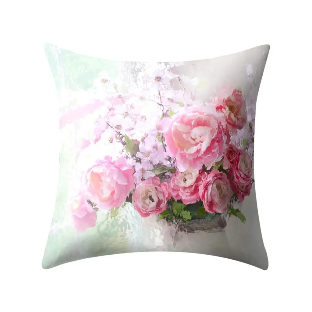 Floral Print Pillow Cover Sofa Cushion Home Decor-Dollar Bargains Online Shopping Australia