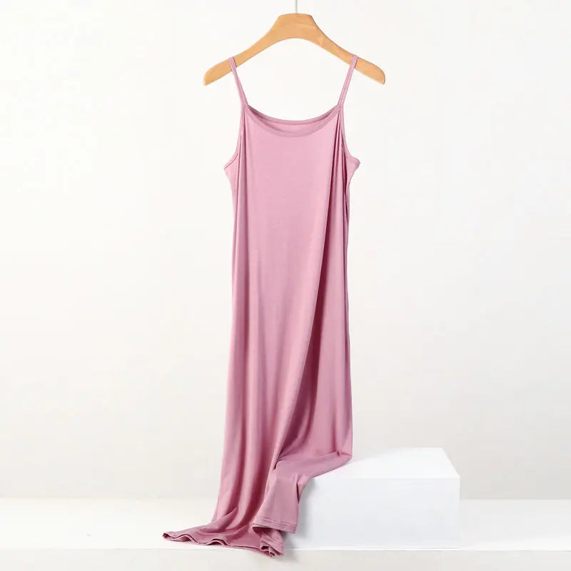 Modal Dress Spaghetti strap bottoming dresses Halter sundress Camisoles slips Inner Petticoat-Dollar Bargains Online Shopping Australia