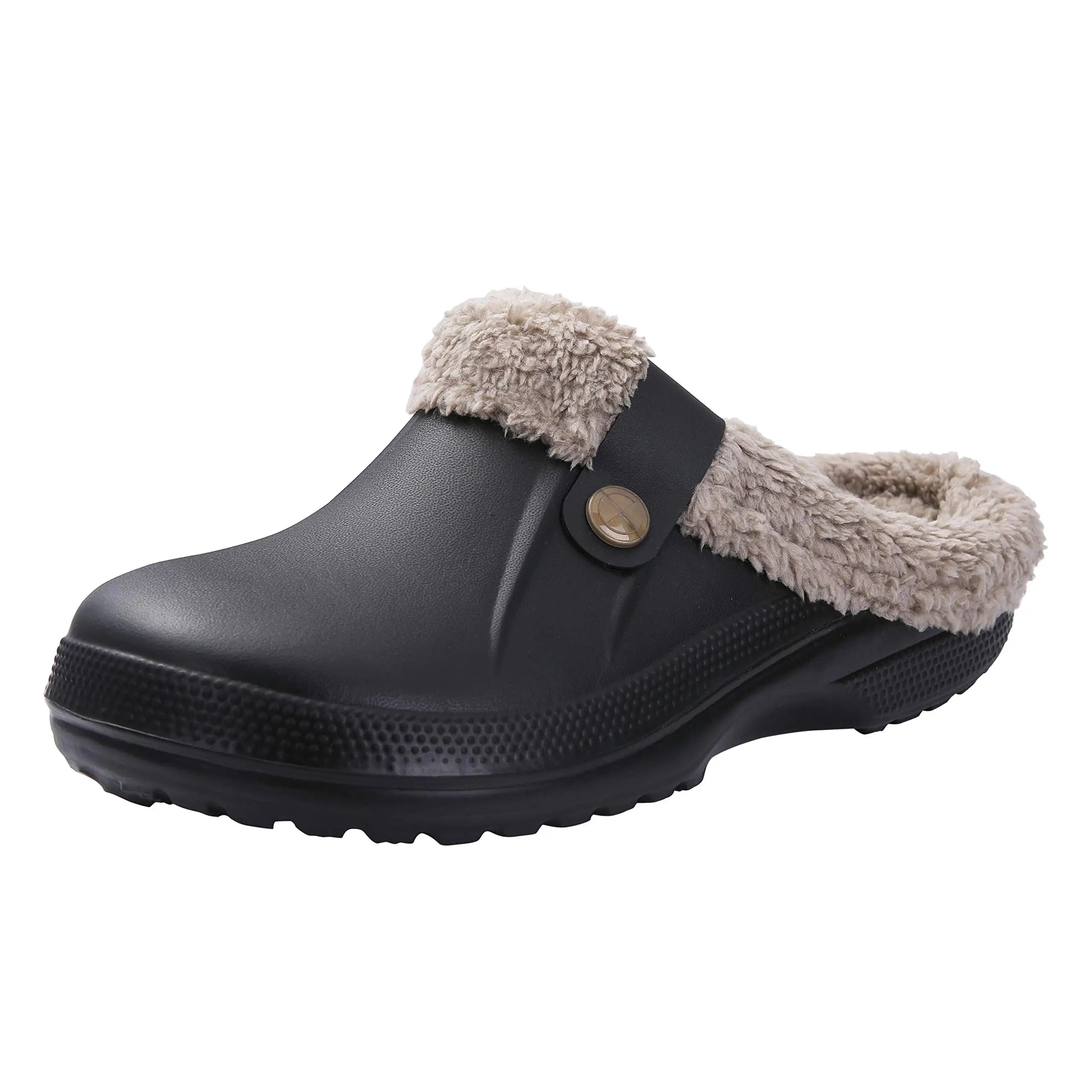 Plush Fur Clogs Slippers For Women Men Winter Soft Furry Slippers Waterproof Garden Shoes Multi-Use Indoor Home Shoes-Dollar Bargains Online Shopping Australia
