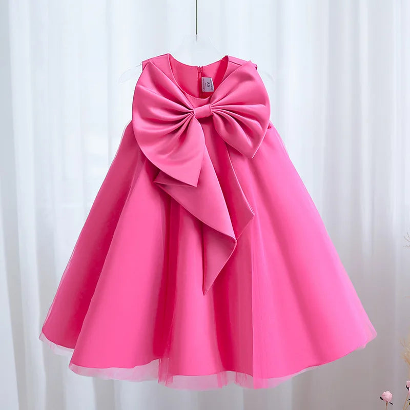 Toddler Baby Dresses Girls Elegant Floral Lace bow Girls Dress Kids Christening Piano performance costumes Wedding Party Dresses-Dollar Bargains Online Shopping Australia