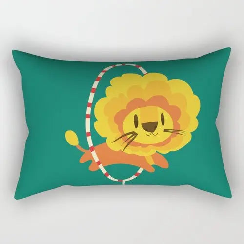 Nordic Cartoon Animal Throw Pillow Rectangular Sofa Cushion Lumbar Pillow Cushion Bedroom Pillow Living Room decoration-Dollar Bargains Online Shopping Australia