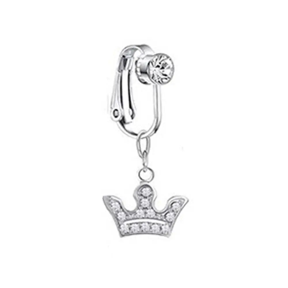 Faux Fake Belly Ring Fake Belly Piercing Non Piercing Umbilical Navel Belly Ring Button Cartilage Clip on Earrings Body Jewelry-Dollar Bargains Online Shopping Australia