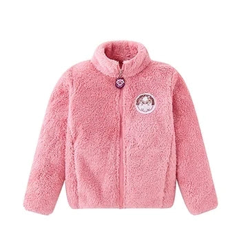 Girls Coat Keep Warm Thicken Kids Jacket Hooded Zipper Fur Collar Princess Outerwear Children's Clothing-Dollar Bargains Online Shopping Australia