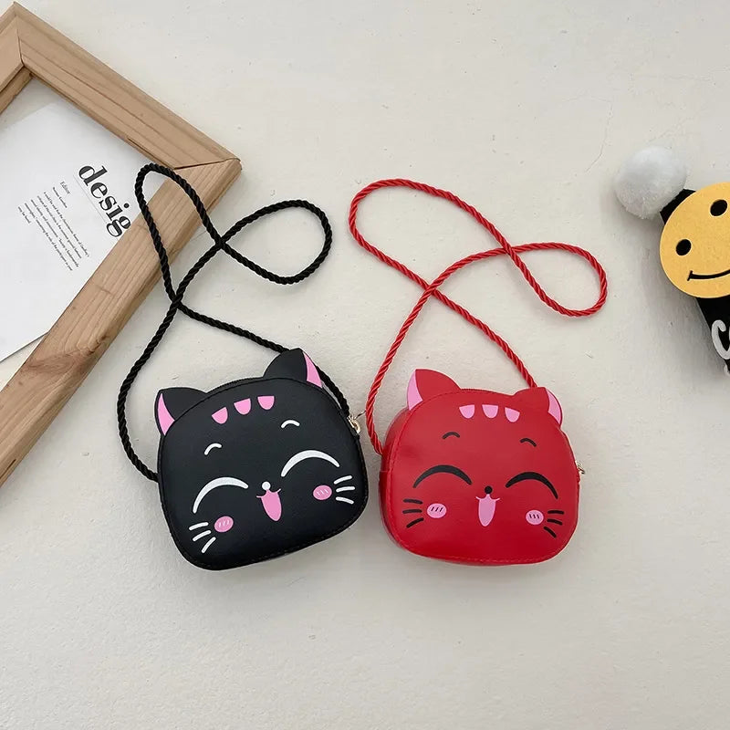 Children Messenger Bag Cute Cat Children Fashion Coin Purses and Handbags Cute Boy Girl Mini Shoulder Bag