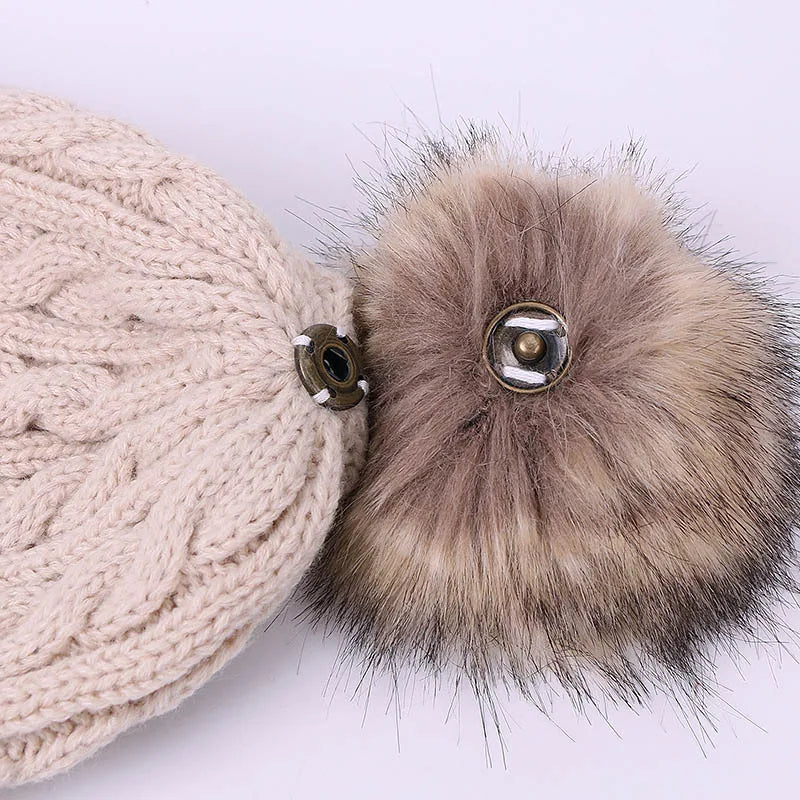 Warm Winter Baby Hats with Scarves for Kids Wool Pompom Baby Hat Children Bonnet Cap Boys Girls Knitted Scarf Gloves Beanie Caps-Dollar Bargains Online Shopping Australia