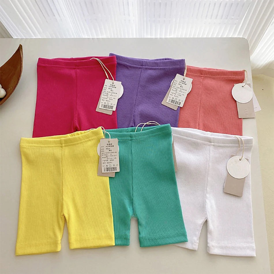 Kids Shorts Girls Candy Color Clothing Baby Elastic Waist Trousers Children Soft Fashion Safety Pants Casual Korean Bottoms-Dollar Bargains Online Shopping Australia