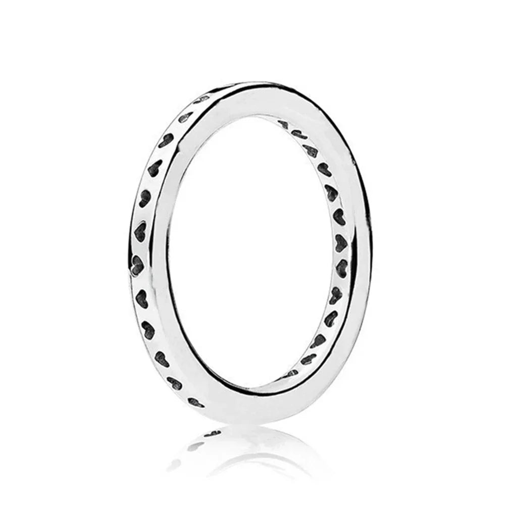 925 Silver Stackable Love Heart Crown Ring For Women Original Silver 925 Rings Brand Jewelry Gift