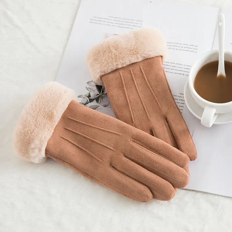 Winter Women Gloves Hand Warmer Thermal Fleece Lined Guantes Full Finger Ladies Mitten Touchscreen Waterproof Bike Cycling Glove-Dollar Bargains Online Shopping Australia