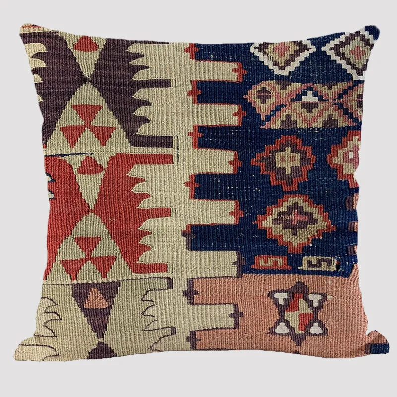 Bohemian Patterns Linen Cushions Case Multicolors Abstract Ethnic Geometry Print Decorative Pillows Case Living Room Sofa Pillow-Dollar Bargains Online Shopping Australia